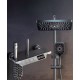 Gray rain shower set, the ultimate showering luxury for a customizable and refreshing experience