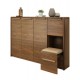 Modern multifunctional ultra-thin compact shoe cabinet made of  solid rubber wood durable and corrosion resistant rounded shoe cabinet