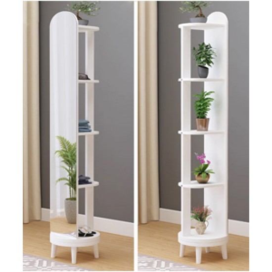 Full body mirror, floor mirror, rotating mirror for living room bedroom with multi-function hanger