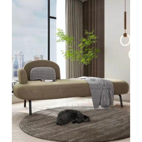 American simple modern chaise longue birch material sofa small apartment fabric chaise longue