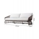 Creative rattan and aluminum chair, outdoor sofa garden furniture, sun and waterproof outdoor sofa