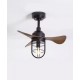 American industrial small ceiling fan lamp, home fan lamp for restaurant living room