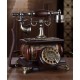 Old antique telephone, solid wood, European retro home telephone, stylish home phone