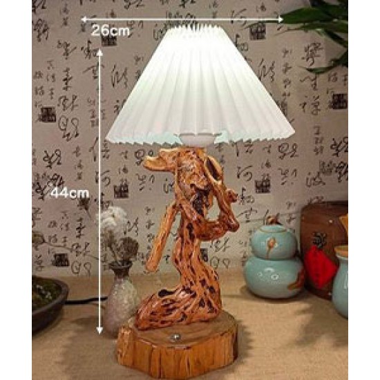 Original handmade floor lamp table lamp for the living room and bedroom made of high quality solid wood, retro bedside lamp