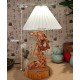 Original handmade floor lamp table lamp for the living room and bedroom made of high quality solid wood, retro bedside lamp
