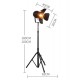 American style retro solid wood floor lamp, Living room floor lamp with LED remote control