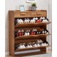 Convenient wooden ultra-thin shoe cabinet practical multi-tier shoe storage cabinet