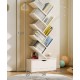 A simple multi-shelf floor-to-ceiling bookcase, reative narrow bookcase, multi-layer bedside reading rack bay window