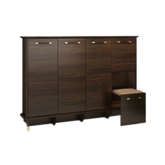 Modern multifunctional ultra-thin compact shoe cabinet made of  solid rubber wood durable and corrosion resistant rounded shoe cabinet