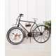 A desktop clock ornament in the shape of a bicycle with a delicate design