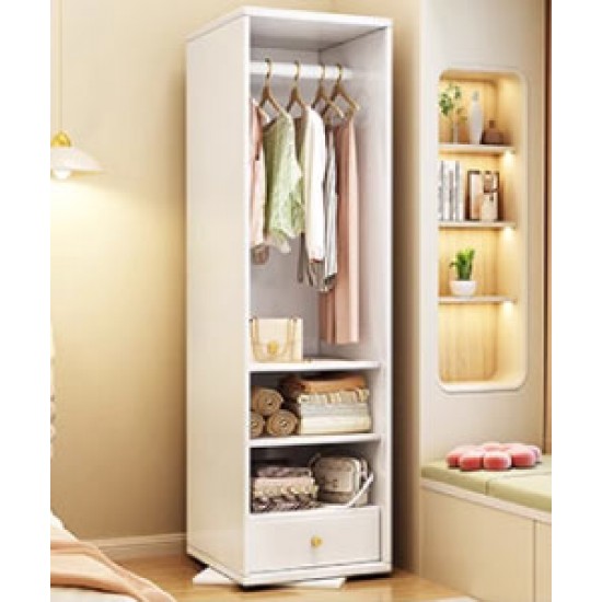 Dressing mirror, solid wood full body mirror, rotatable home floor mirror, mirror with hanging storage cabinet for bedroom