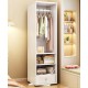 Dressing mirror, solid wood full body mirror, rotatable home floor mirror, mirror with hanging storage cabinet for bedroom