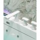 Japanese style acrylic smart bathtub, slim edge with glass, luxury bathtub with constant temperature