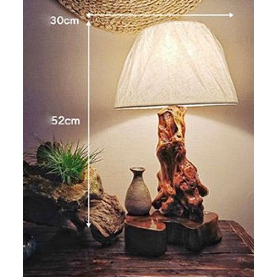 Original handmade floor lamp table lamp for the living room and bedroom made of high quality solid wood, retro bedside lamp