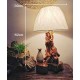 Original handmade floor lamp table lamp for the living room and bedroom made of high quality solid wood, retro bedside lamp