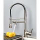 German kitchen faucet, hot and cold water sink, kitchen sink faucet, full copper swivel telescopic faucet