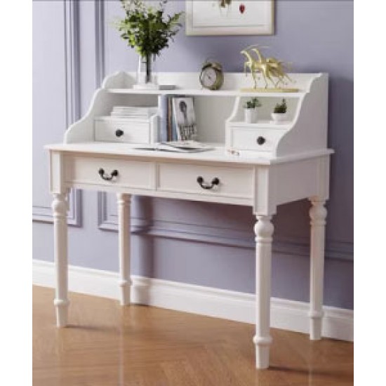 American retro solid wood desk, computer desk with bookcase combination, children's study desk, bedroom table