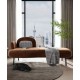 American simple modern chaise longue birch material sofa small apartment fabric chaise longue