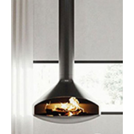 Suspended spray 3d fireplace humidifier with imitation of fire, wood-burning fireplace for home and garden