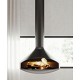 Suspended spray 3d fireplace humidifier with imitation of fire, wood-burning fireplace for home and garden
