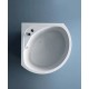 Keze triangular fan-shaped bathtub, acrylic sitting mini massage corner bathtub for small homes