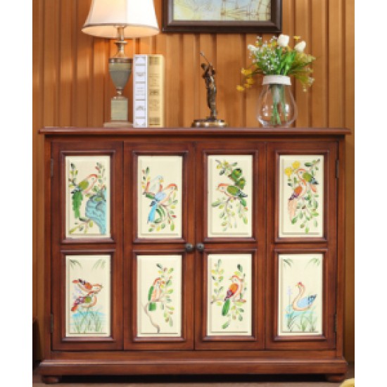 American pastoral style cabinet, pure handmade multilayer shoe cabinet, retro cabinet