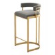 Bar stool, modern and light luxury high stool, iron back bar stool