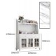 Mediterranean style wine cabinet, three doors, large capacity cabinet, wall integrated storage cabinet