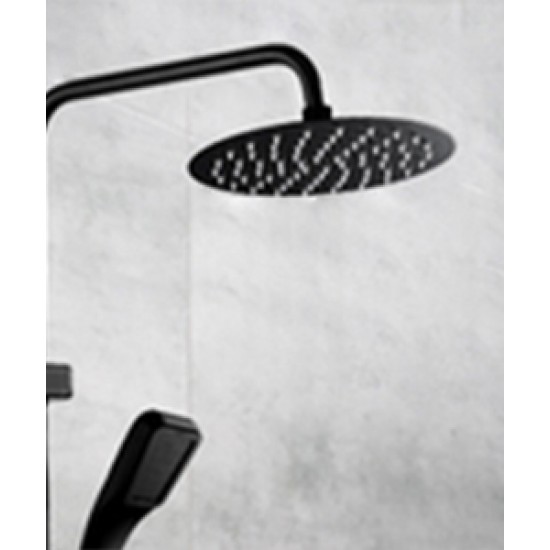 Multi-functional lifting shower column golden copper wall mounted shower system double fauced shower set