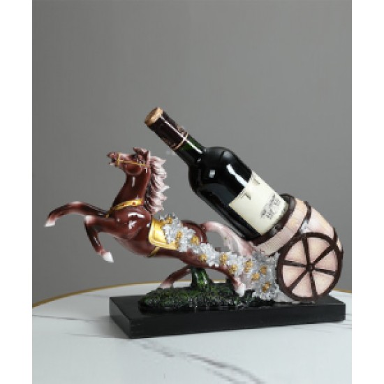 American style handcraft happy horse carriage wine rack decoration, home decoration american crafts