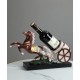 American style handcraft happy horse carriage wine rack decoration, home decoration american crafts