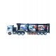 Electric remote control toy car for boys, flatbed trailer with forklift, car transporter garbage transport truck