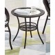 Balcony table and chair set, rattan chair three-piece set, leisure round table and chairs, small tea table combination