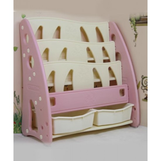 Children's plastic bookshelf, picture book storage shelf, kindergarten shelf, multi-layer simple bookcase
