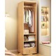 Dressing mirror, solid wood full body mirror, rotatable home floor mirror, mirror with hanging storage cabinet for bedroom