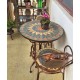 European-style wrought iron balcony table and chairs for leisure, small table and chairs for backyard outdoor garden gazebo, three-piece combination