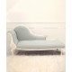 Luxurious French-style chaise longue Comfortable upholstered artistic chaise longue sofa with elegant solid wood back