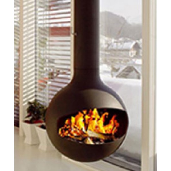 Suspended spray 3d fireplace humidifier with imitation of fire, wood-burning fireplace for home and garden