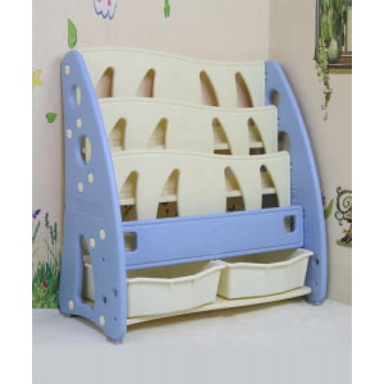 Children's plastic bookshelf, picture book storage shelf, kindergarten shelf, multi-layer simple bookcase
