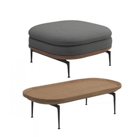 High-end outdoor sofa, coffee table combination, lounge sofa chair furniture