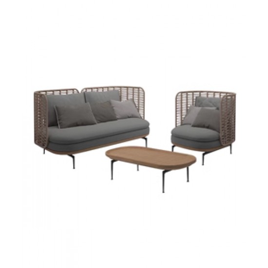 High-end outdoor sofa, coffee table combination, lounge sofa chair furniture