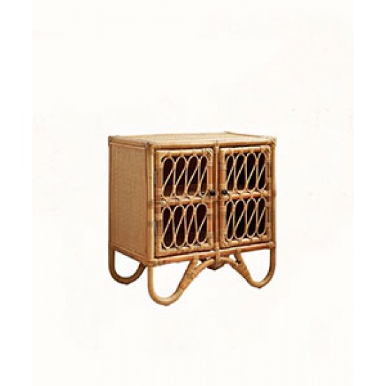 Rattan woven multilayer simple shelf, living room storage rack, rattan flower stand