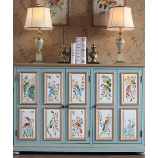 American pastoral style cabinet, pure handmade multilayer shoe cabinet, retro cabinet